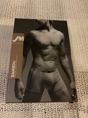 JM Underwear Men's Bambou Pouch Boxer Briefs New In Box L